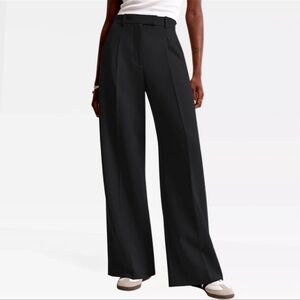 Elegant Black Wide-Leg Women's Pants